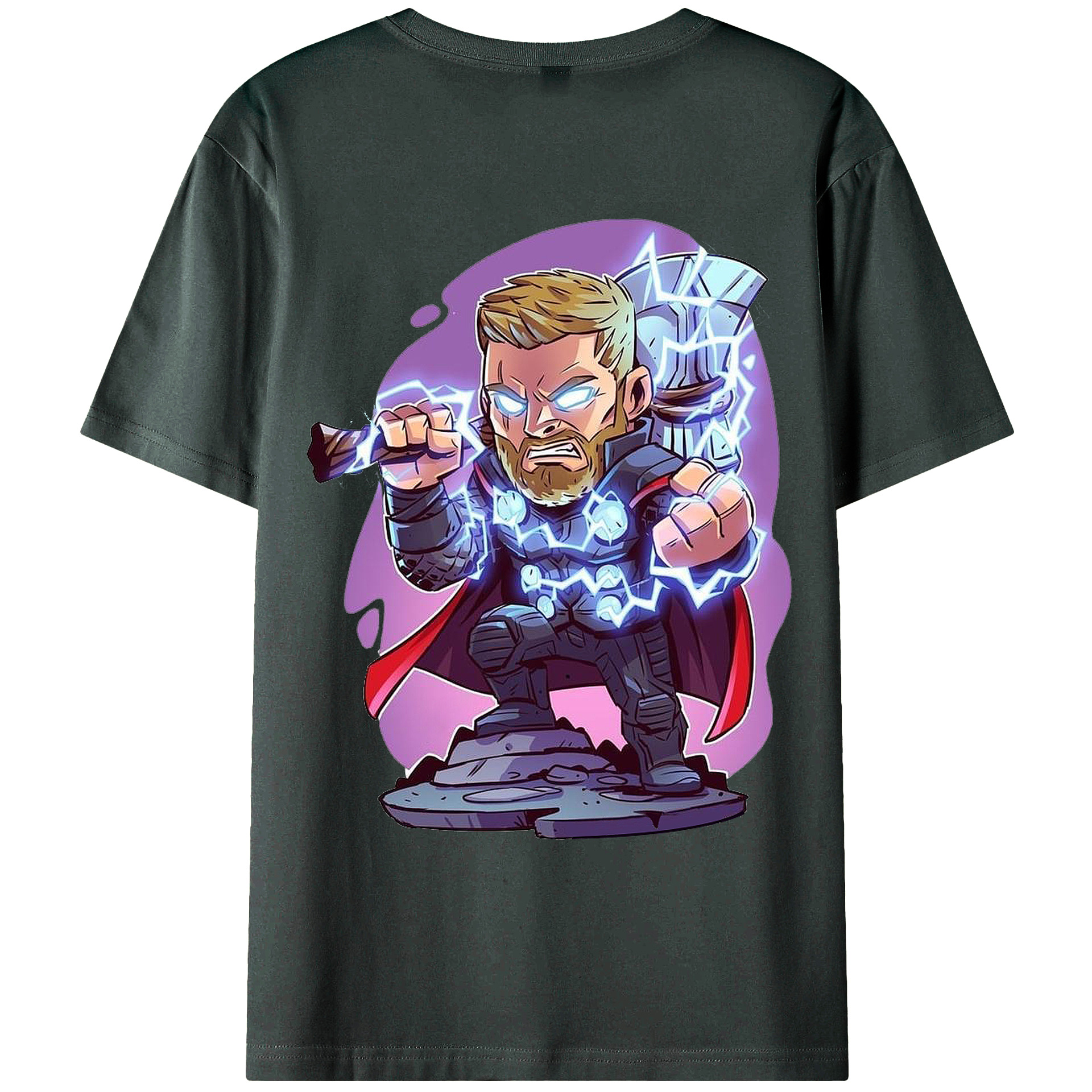 （画像用） アベンジャーズ The Avengers 綿100％ メンズ半袖Tシャツ（バックプリント） 通気性